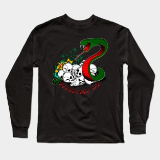 Snake with Skulls Long Sleeve T-Shirt